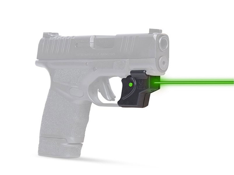 Viridian Green E-Series Laser for Springfield Hellcat, Black - Angled View Right