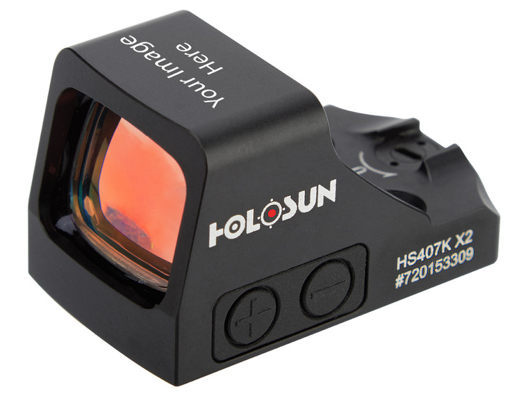 Holosun 407K X2 Red 6 MOA Dot for Compact Pistols - Angled View