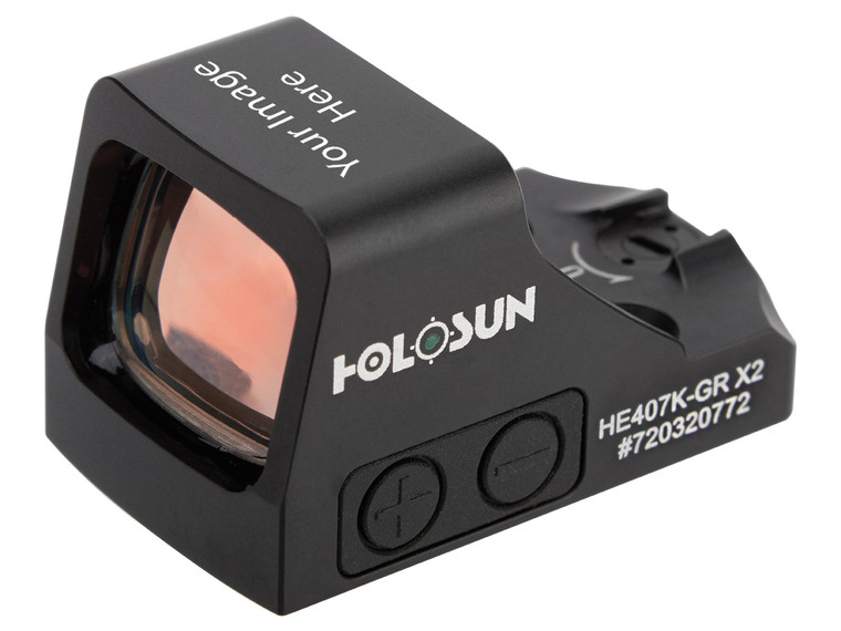 Holosun 407K X2 Green 6 MOA Dot for Compact Pistols - Angled View