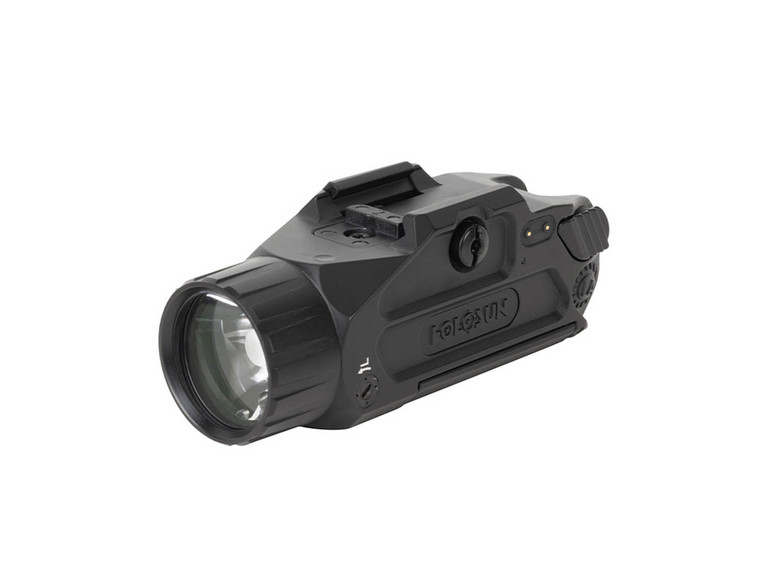 Holosun P.ID Plus Weapon Mounted Green Laser Light, Black - Angled View Front