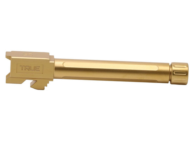 True Precision Glock 17 Threaded Match Grade X-Fluted Barrel Gold