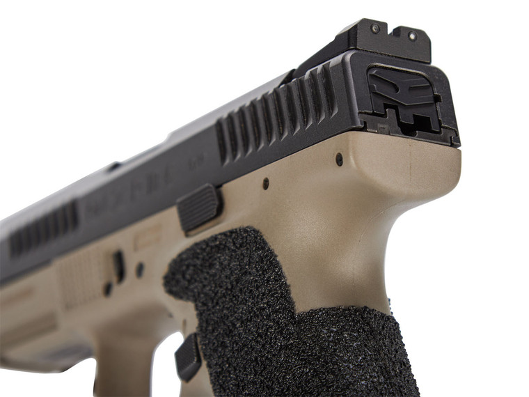 NDZ for CZ-USA P10 Series Rear Slide Plate, Aspis Cut - On the Gun Back View