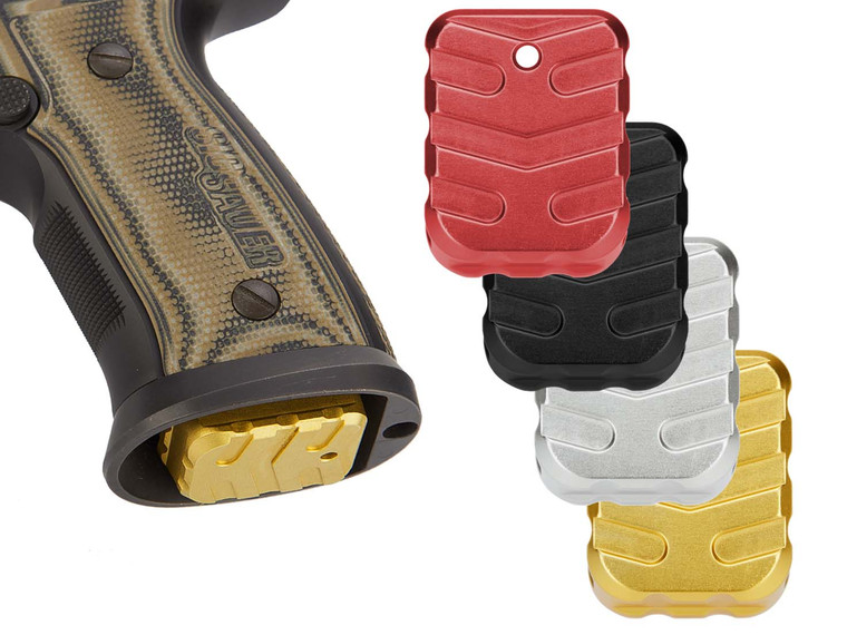 NDZ for Sig Sauer P320 & XFIVE Legion Extended Magazine Plate, Aspis Cut - Multiple Variations