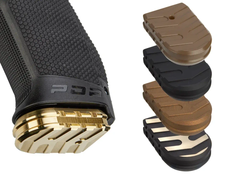 NDZ Walther PDP Brass Extended Magazine Base Plate, Aspis Cut - Multiple Variations