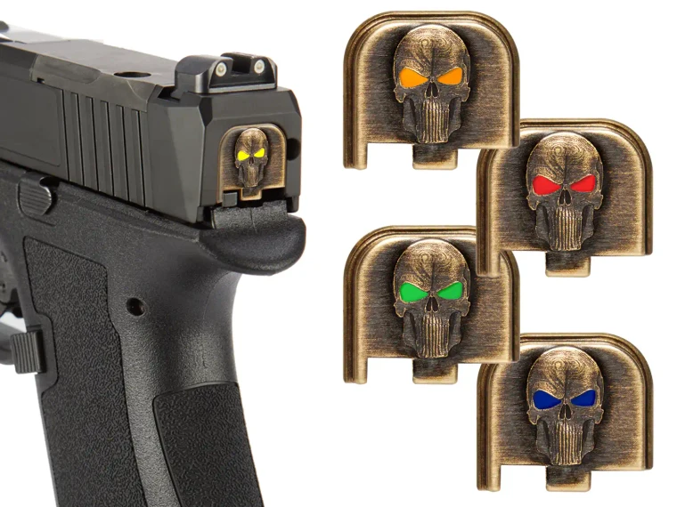 NDZ for PSA Dagger Micro 3D NDZ Skull Rear Slide Plate, Brass - Multiple Variations