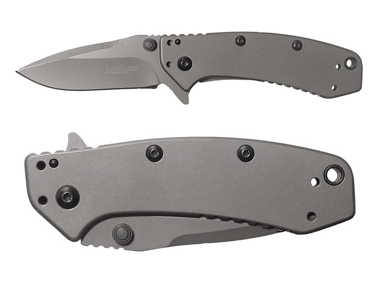 Kershaw Spring Assisted Pocket Knife 1555TI - Blade Open and Closed