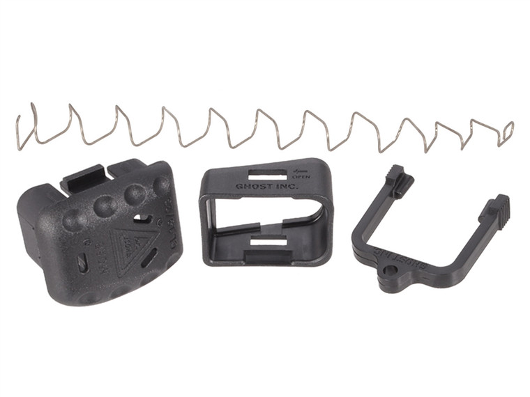 Ghost Mother of All Baseplates Plus 4 Round Magazine Extension for Glock GEN 1-5 for 19 23 26 27 32 33 in Black
