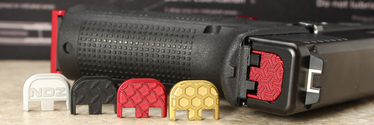 LV Polished Laser Engraved Glock Slide Plates