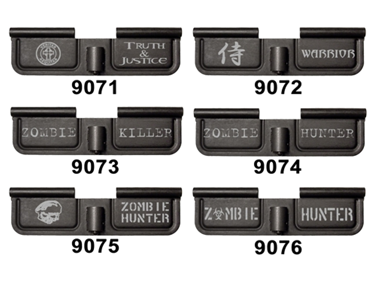 NDZ AR Ejection Port Dust Cover Black - Lasered (12) Veritas