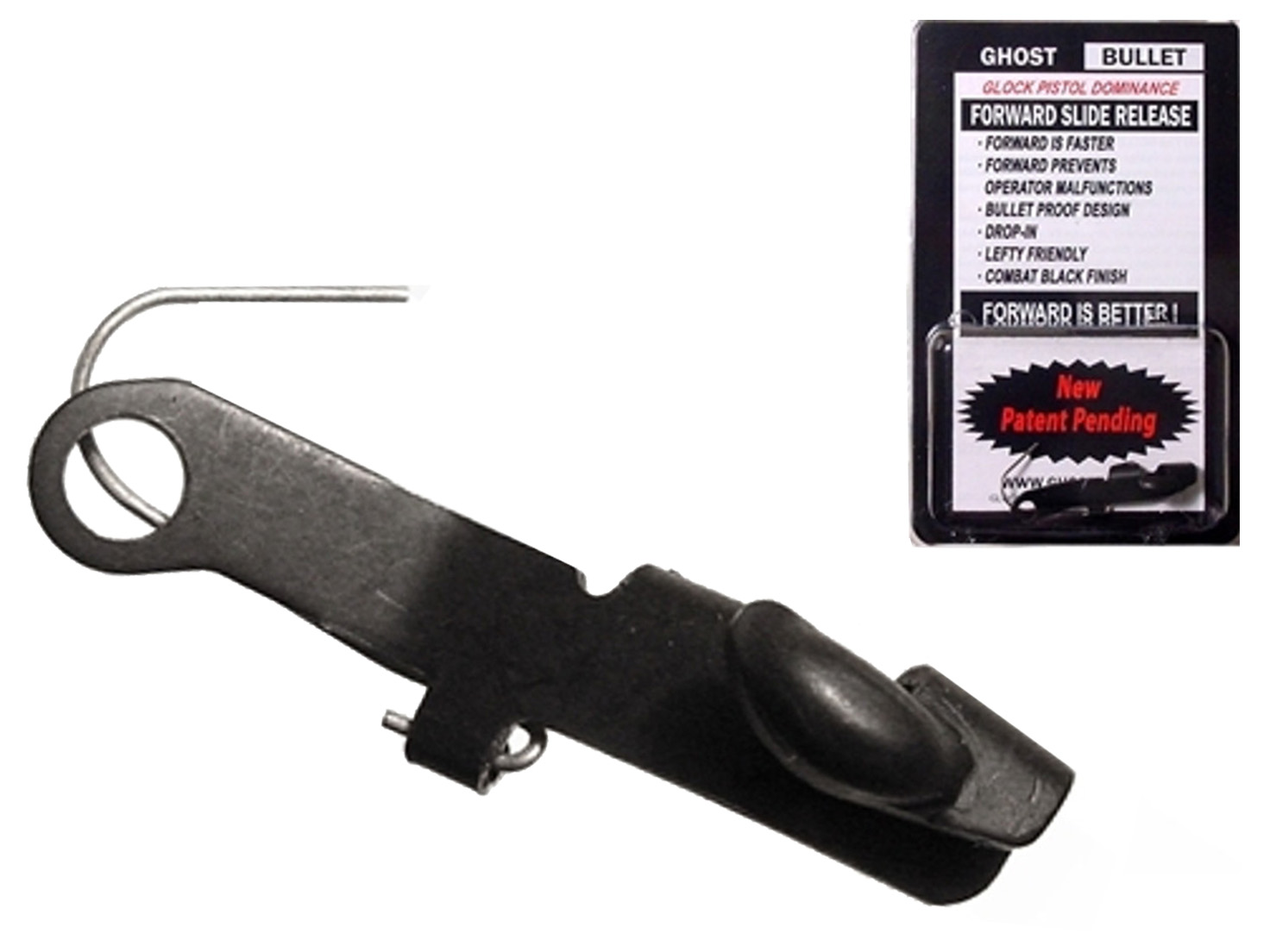 Ghost Forward Bullet Slide Release Black for Glock GEN 1-4 | NDZ