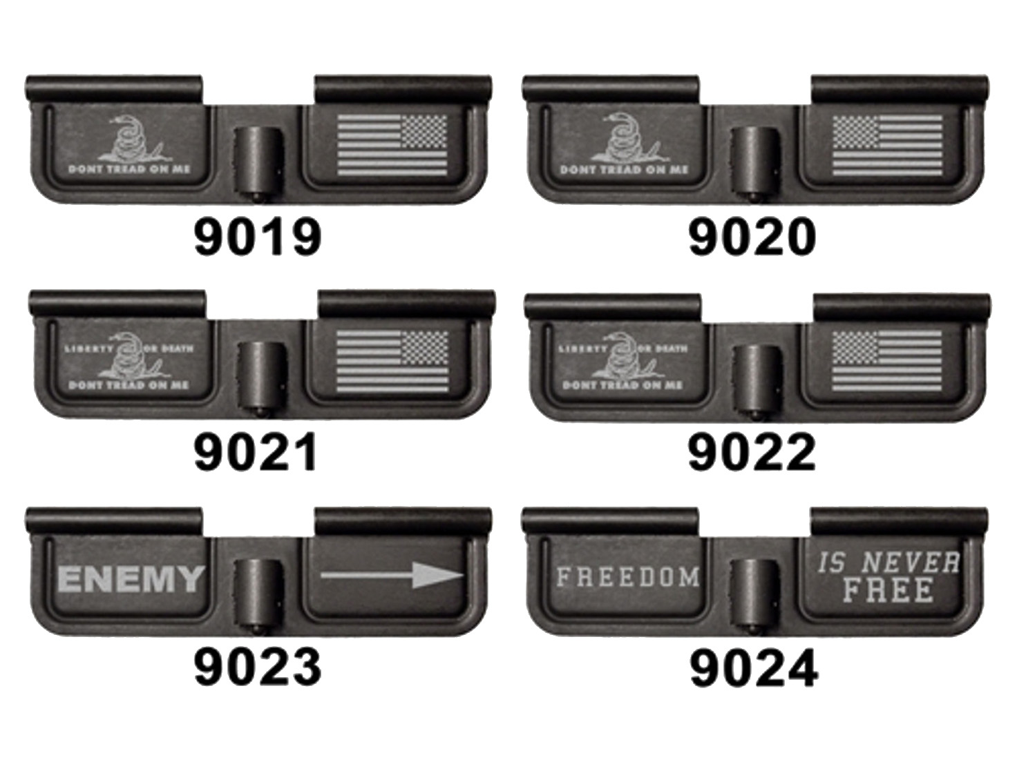 NDZ 308 AR-10 Ejection Port Dust Cover BLK - Lasered (04) Freedom