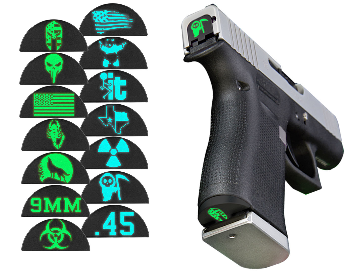 NDZ for Glock 43X 48 Grip Plug, Glow In The Dark | NDZ Performance