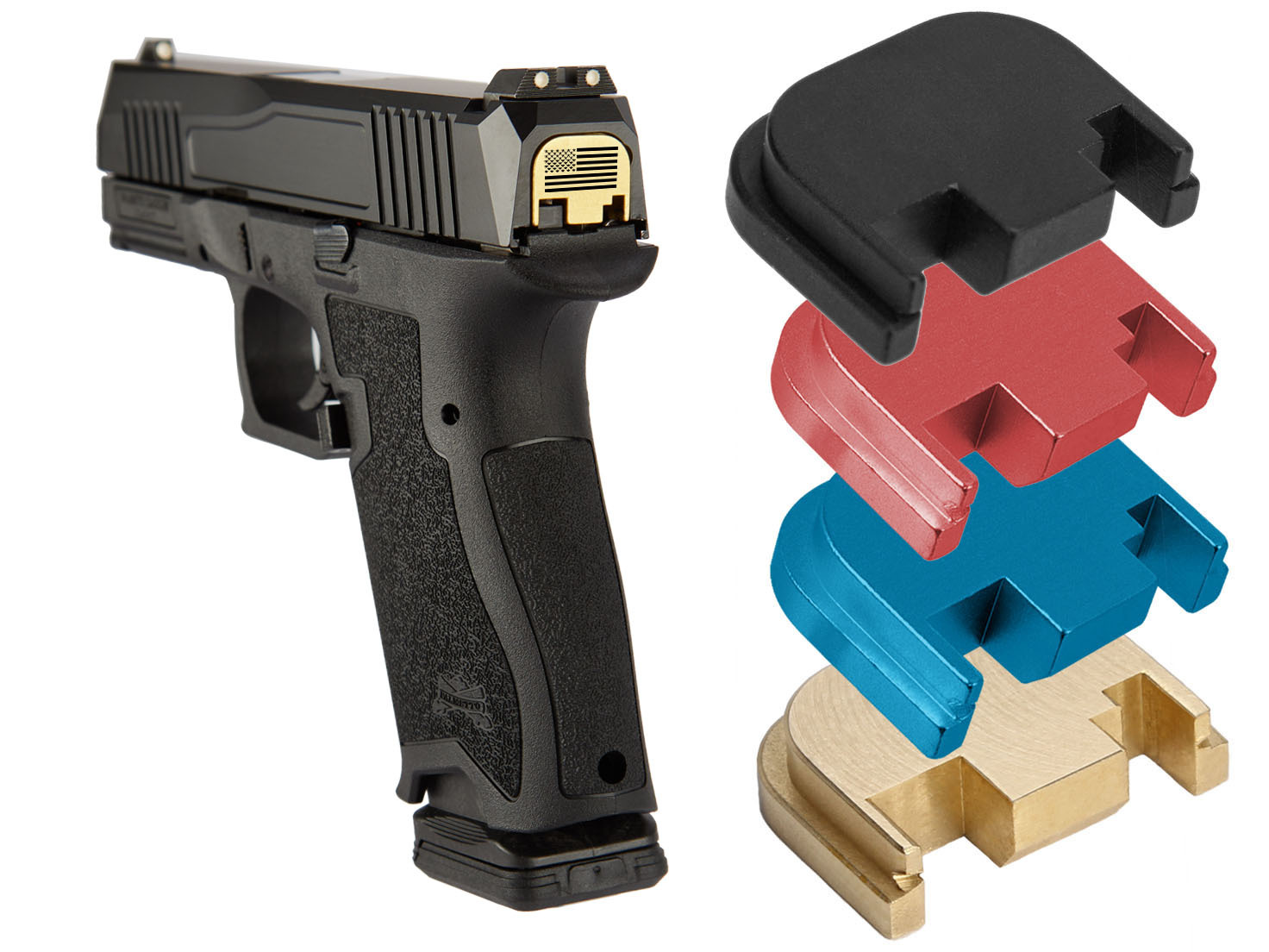 NDZ PSA Dagger Rear Slide Cover Plate - Aluminum or Brass | NDZ