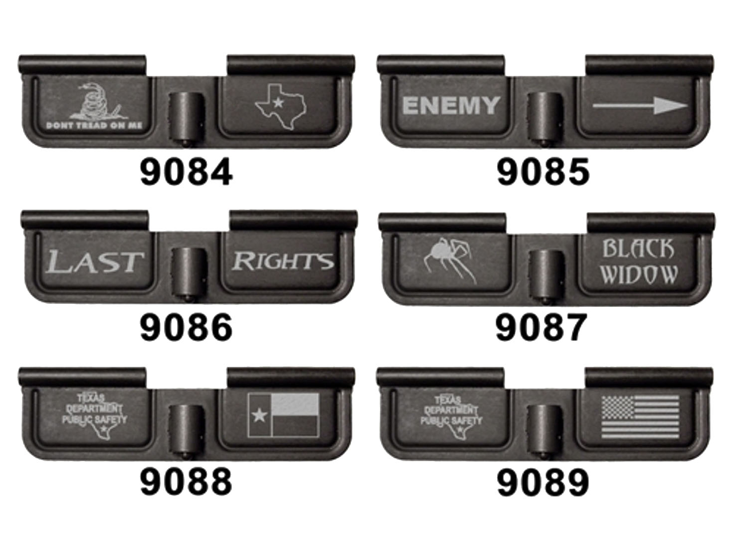 NDZ AR Ejection Port Dust Cover Black - Lasered (14) Texas & More