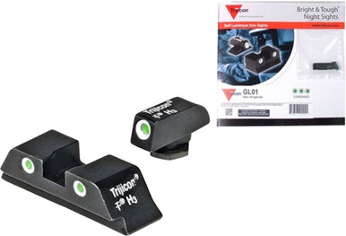 Trijicon GL01 Green 3 Dot Night Sight Set for Glock 17 19 26 27 33