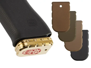 NDZ Glock 43X, 48 Extended Magazine Base Plate, Brass | NDZ