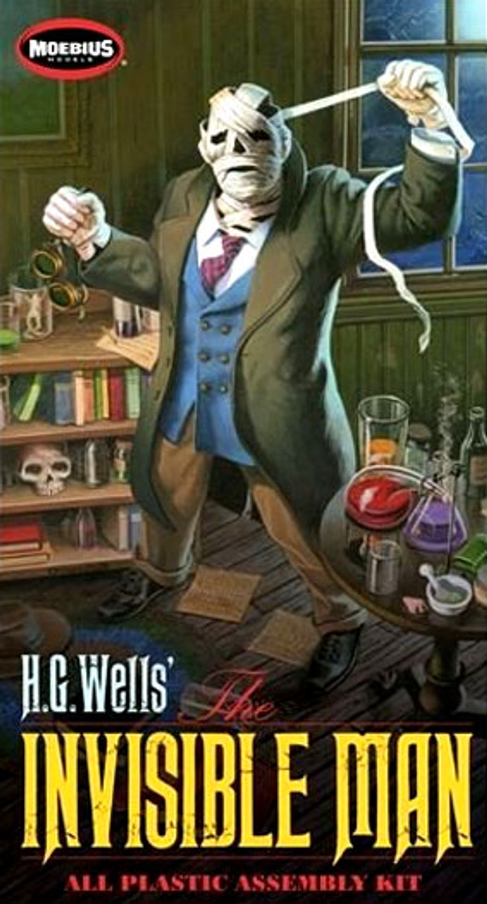H.G. Wells' THE INVISIBLE MAN Moebius Model Box Art 