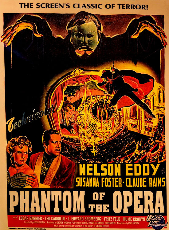 PHANTOM OF THE OPERA (1943) - 11x14 Poster Reproduction