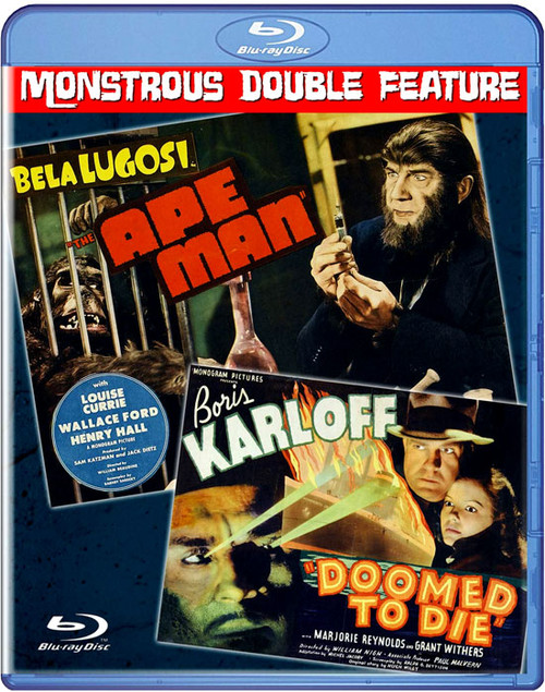 APE MAN (1943)/DOOMED TO DIE (1940) - Blu-Ray