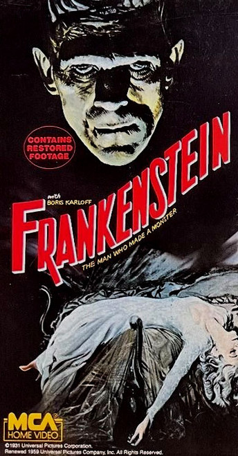 FRANKENSTEIN (1931/Restored Footage) - Used VHS