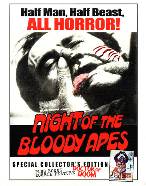 NIGHT OF THE BLOODY APES/DOCTOR OF DOOM (1969) - Blu-Ray & DVD Combo