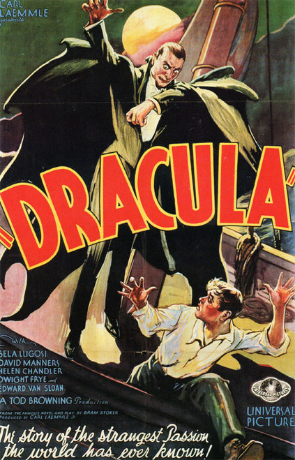 DRACULA LARGE MAGNET (1931 Poster Ad Reproduction) - Collectible