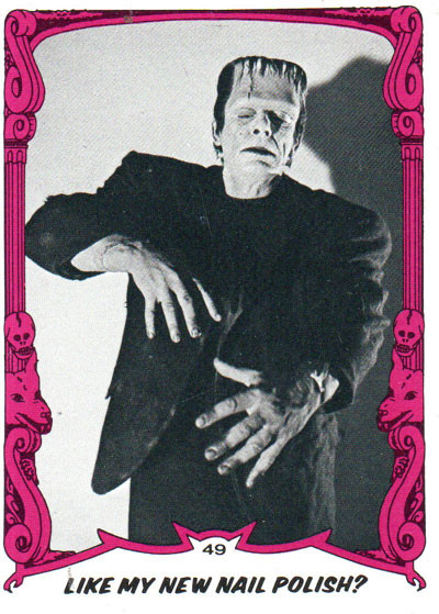 YOU'LL DIE LAUGHING #49 (1980/Strange Frankenstein) - Trading Card
