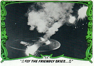 YOU'LL DIE LAUGHING #54 (1980 Series/THIS ISLAND EARTH Saucer) - Trading Card