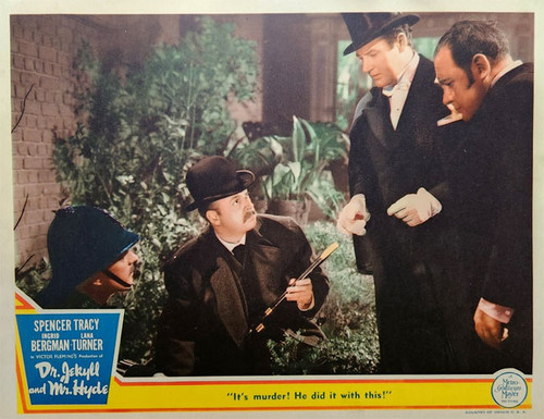 DR. JEKYLL AND MR. HYDE (1941/Murder Investigation) - Original Theatrical Lobby Card