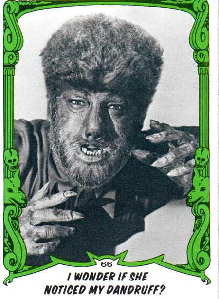YOU'LL DIE LAUGHING #66 (1980 Series/The Wolf Man) - Trading Card