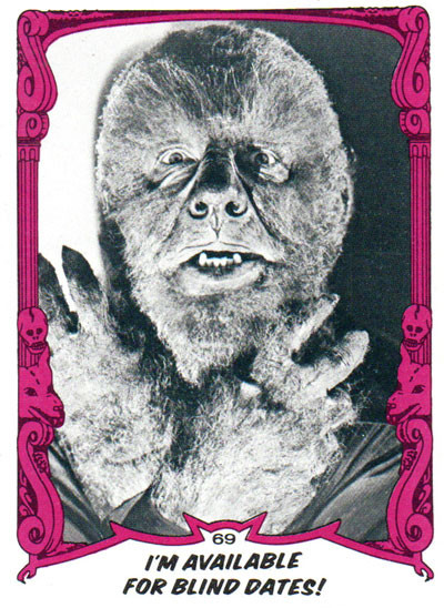 YOU'LL DIE LAUGHING #69 (1980 Series/Wolf Man) - Trading Card