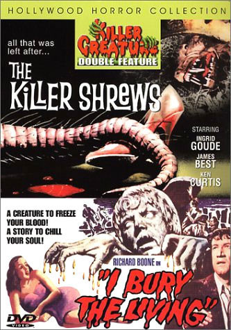 KILLER CREATURE DOUBLE FEATURE: KILLER SHREWS/I BURY THE LIVING - Used DVD