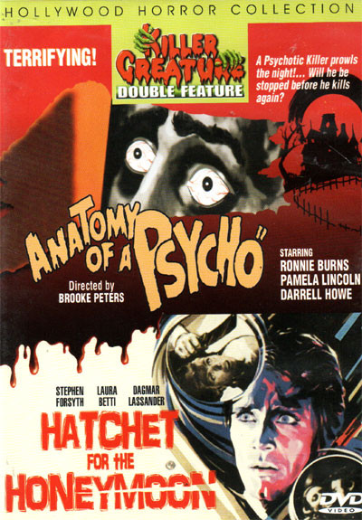 KILLER CREATURE DOUBLE FEATURE: ANATOMY OF A PSYCHO/HATCHET FOR THE HONEYMOON - Used DVD