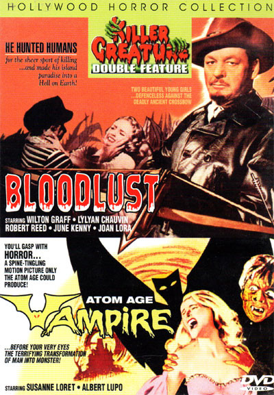 KILLER CREATURE DOUBLE FEATURE: BLOODLUST/ATOM AGE VAMPIRE - Used DVD