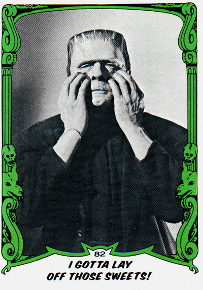 YOU'LL DIE LAUGHING #82 (1980 Series/Lugosi Monster) - Trading Card