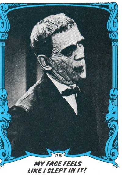 YOU'LL DIE LAUGHING #28 (1980 Series/Karloff in THE RAVEN) - Trading Card