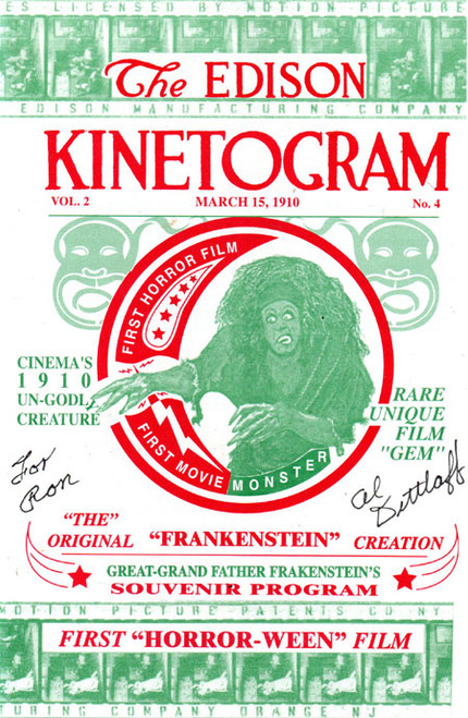 EDISON'S FRANKENSTEIN (Autographed) - Souvenir Progran Guide