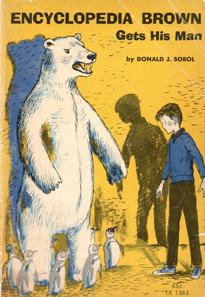 ENCYCLOPEDIA BROWN GETS HIS MAN - Classic Scholastic Book