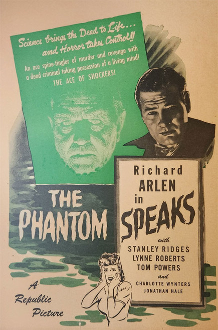 PHANTOM SPEAKS (1945) - Original Window Card