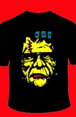 RETRO MONSTER: FRANKENSTEIN - Black T-Shirt