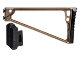 Tan TS-9P stock with Rubber Butt Pad for 5.5mm Folding AKs
