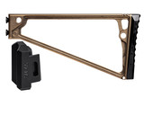 Tan TS-9P stock with Rubber Butt Pad for 4.5mm Folding AKs