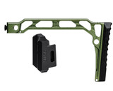 Green SS-8RP stock with Rubber Butt Pad  for 5.5mm Folding AKs