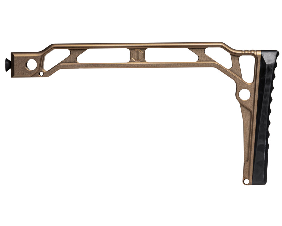 Tan SS-9RP stock with Rubber Butt Pad for 5.5mm Folding AKs