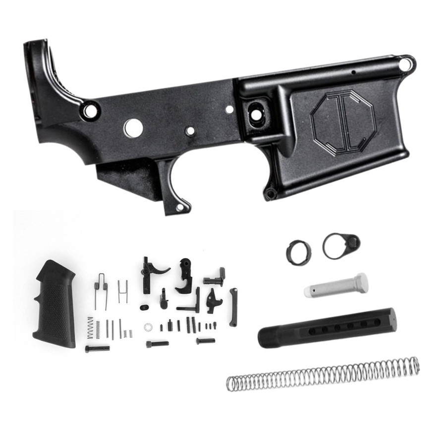  Grade 2 AR-15 M4 Forged Lower Receiver with Lower Parts Kit