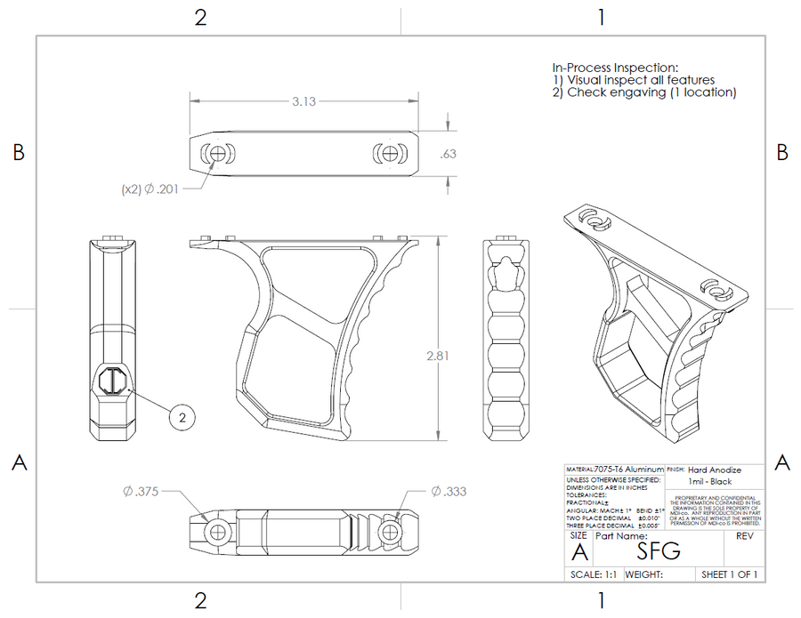 SFG - MLOK Skeleton Forward Grip