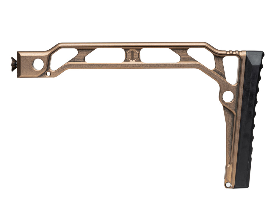 Tan SS-8RP stock with Rubber Butt Pad for 4.5mm Folding AKs