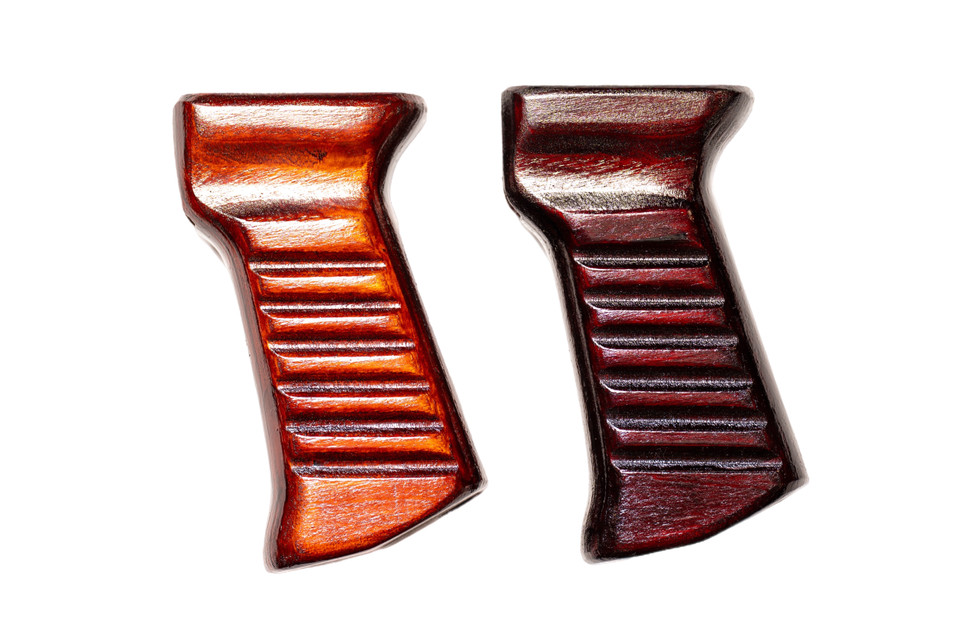 Ribbed Laminate Wood Pistol Grip