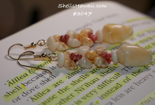 1¾″ Heliconia style Niʻihau earrings with yellow and white Momi shells accented by vivid pink, yellow, burgundy Kahelelani and rare yellow Alilea shells — handcrafted for a vibrant floral silhouette. 1¾″ Heliconia style Niʻihau earrings with yellow and white Momi shells accented by vivid pink, yellow, burgundy Kahelelani and rare yellow Alilea shells — handcrafted for a vibrant floral silhouette.