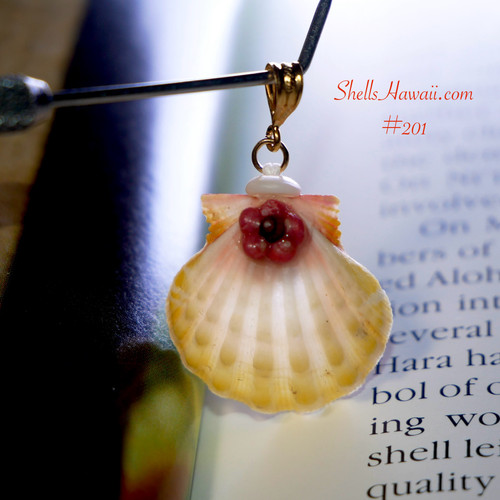Sunrise shell pendant #201